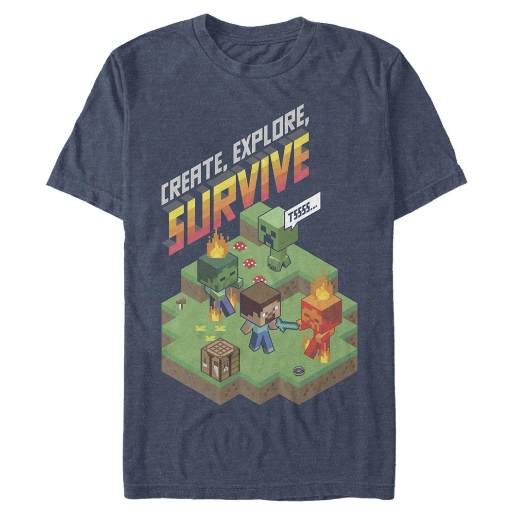 Minecraft Create Explore SURVIVE Men's T-Shirt